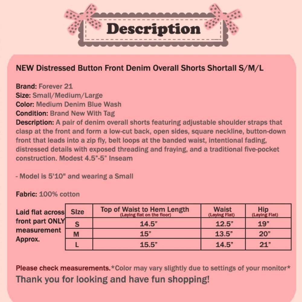 NEW High Waist Distressed Denim Overalls Shorts - Picture 10 of 10